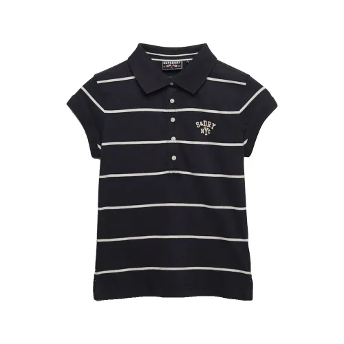 슈퍼드라이 Athletic 에센셜 Stripe 저지 반팔 폴로 셔츠 143062963