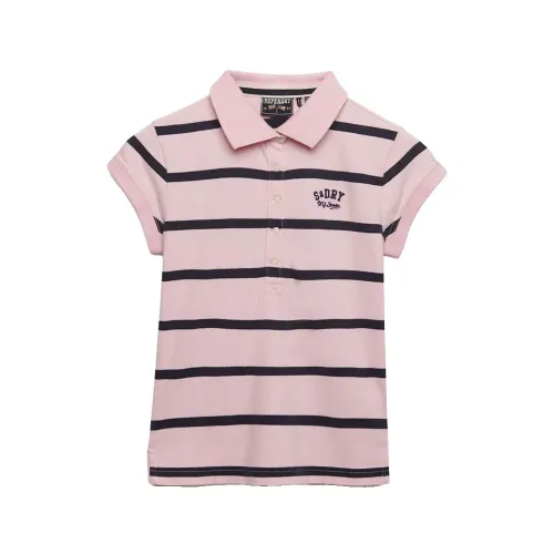 슈퍼드라이 Athletic 에센셜 Stripe 저지 반팔 폴로 셔츠 143062964