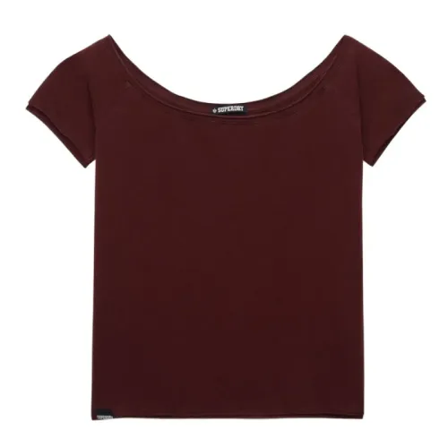 슈퍼드라이 Bardot Off 숄더 반팔 셔츠 143062969