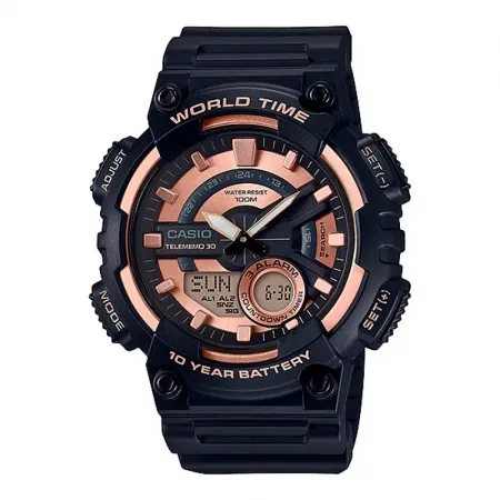 카시오 AEQ-110W-1A3 52.2mm 10ATM Quartz Analogue/Digital 시계 143076592