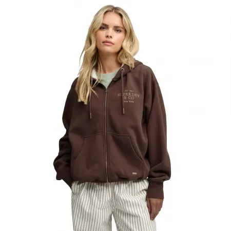 슈퍼드라이 Luxe Fur 라인드 풀지퍼 스웨터 143323985