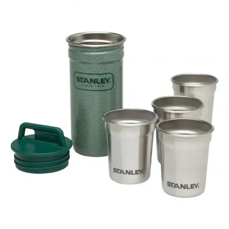 STANLEY 샷잔 세트 4개 + 녹색 캐니스터 59ml 2137182686
