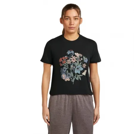 아이스브레이커 메리노 150 Tech Lite Crop NZ Flora 반팔 티셔츠 2143012102