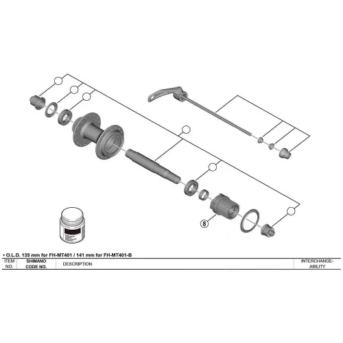 시마노 FH MT410 프리허브 바디 3138779564