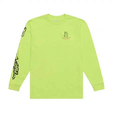 트로이리디자인 Peace Out 긴팔 티셔츠 3142787348