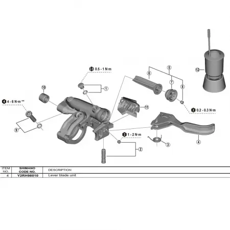 시마노 BL-M8200 Y2RH98010 레버 조립 3142845360
