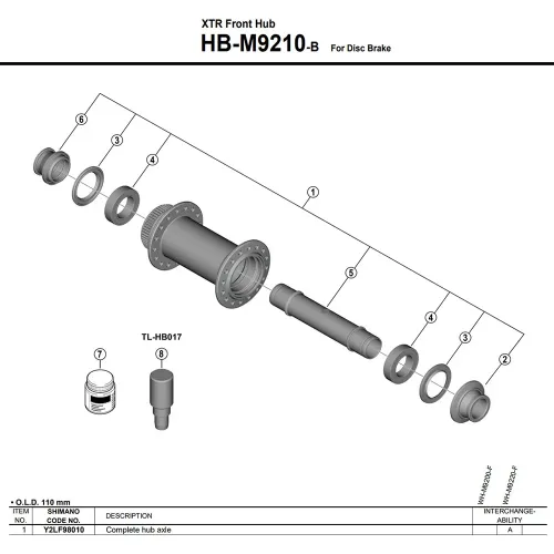 시마노 WH-M9220-TL-F15-B-29 Y2LF98010 허브 축 3142845497