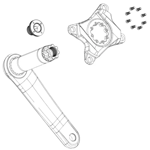 스램 Auto-Extr M18/M30 DUB 포스 크랭크 볼트 3143035952