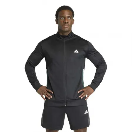 아디다스 Workout Essentials All-Set 3 Stripes Knit 풀지퍼 스웨트셔츠 6142682476