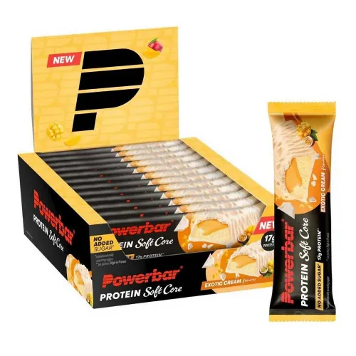 파워바 Protein 소프트 코어 48g Exotic Cream 에너지 바 상자 12 단위 7143499105